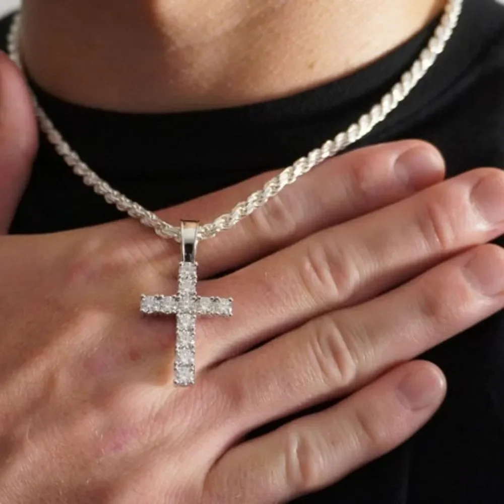 24-inch sparkling Cross pendant necklace